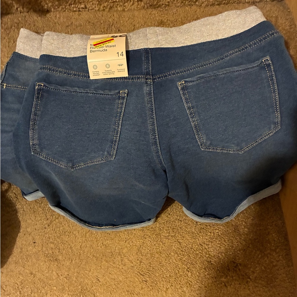 SO brand Mid rise Rib waist Big Girls Bermuda Shorts - Picture 5 of 6